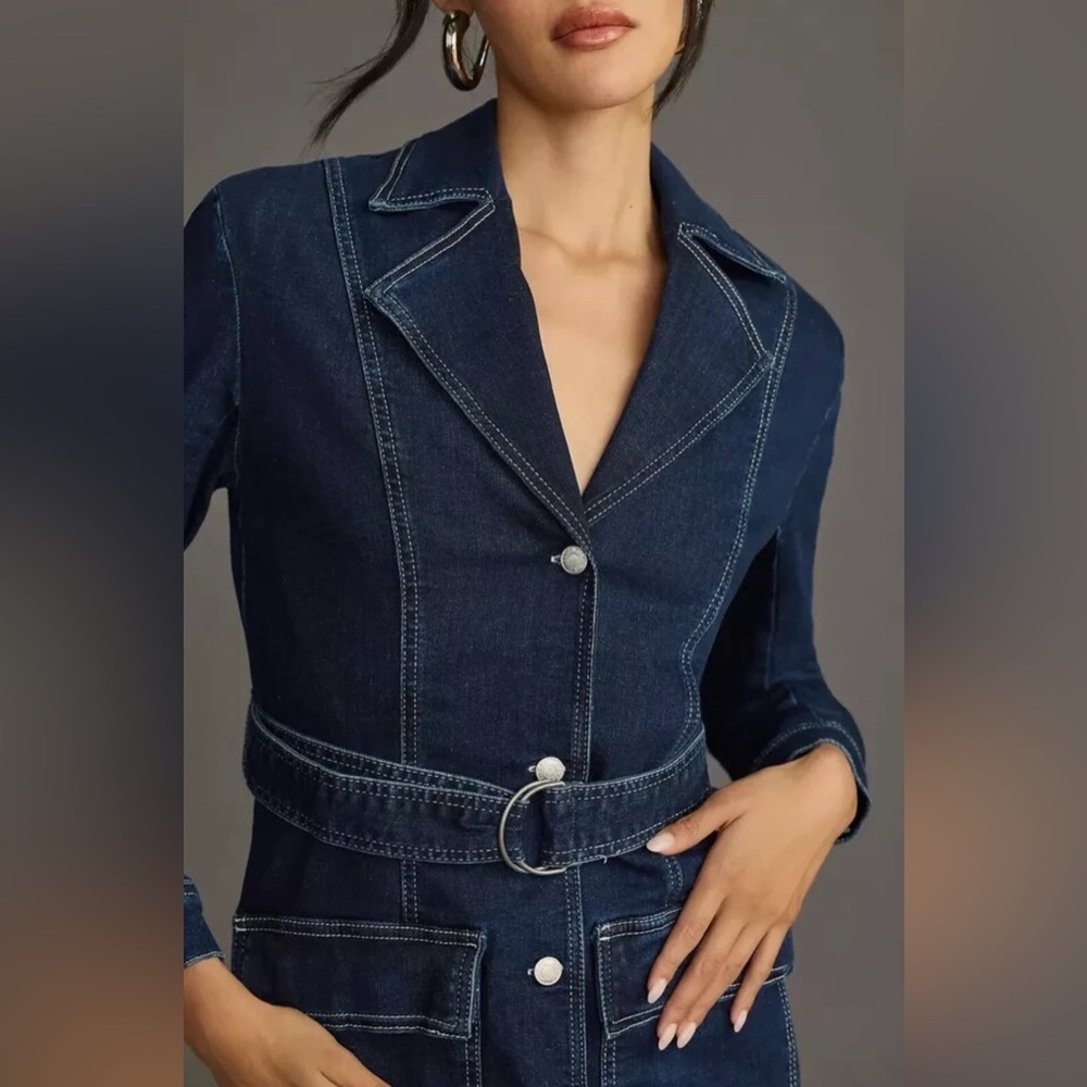 Anthropologie Pilcro denim blazer dress - Picture 4 of 9